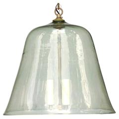 French Turn of the Century Three-Light Cloche Bell Jar Transparent Lantern 