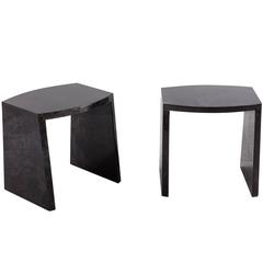 Ron Seff, Pair of “Ritz” Goatskin Side Tables, USA, circa 1980 2