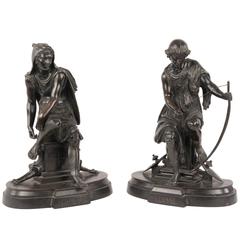 19th Century Bronze Bookends, Diomede and Ulysse 4