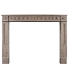 Quality French Louis XVI Directoire Stone Fireplace