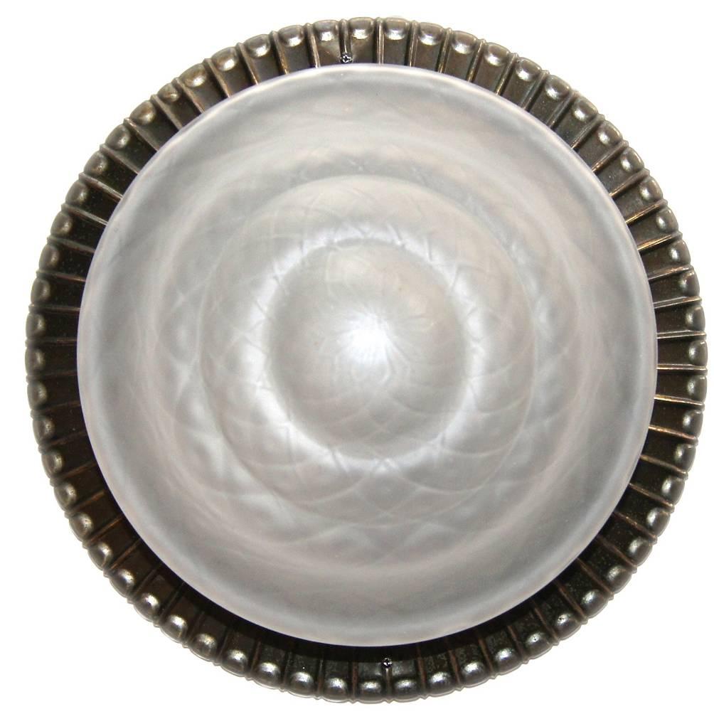 Molded Glass Flush Mount with Frosted Glass