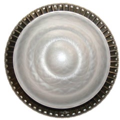 Antique Molded Glass Flush Mount with Frosted Glass
