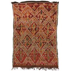Mid-Century Modern Berber Moroccan Rug with Boho Chic Tribal Design 3