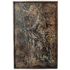 Vintage Wall Plaque "Poseidon" by Philip & Kelvin Laverne