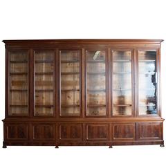Grand French 19th Century Louis Philippe Mahogany Bibliotheque