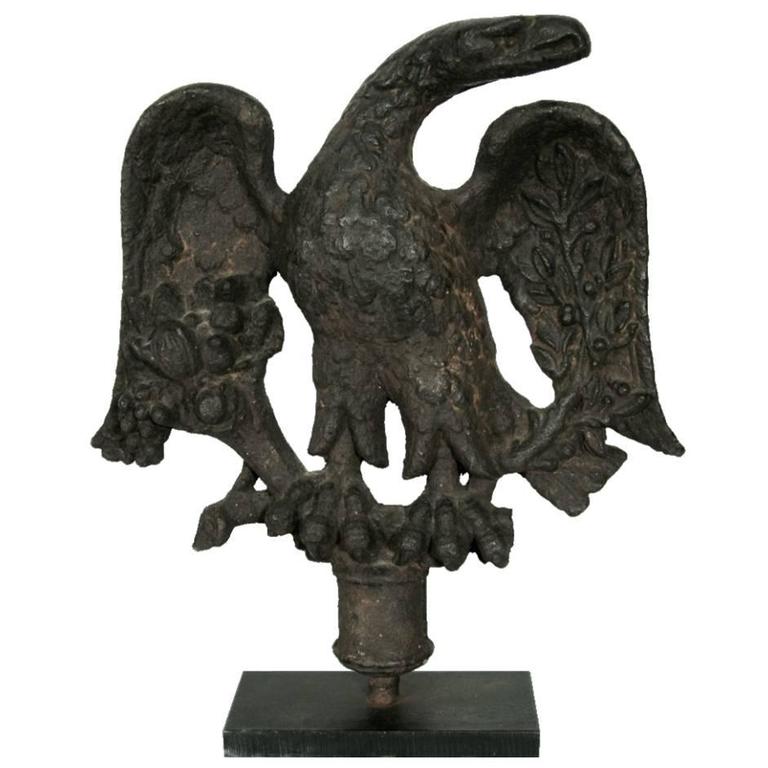 American Federal Period Cast Iron Eagle For Sale at 1stdibs
