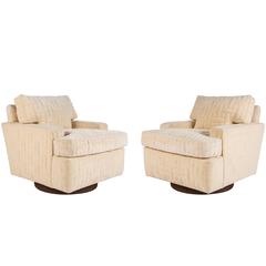 Pair of Custom Swiveling "Seniah" Chairs by William Haines 4