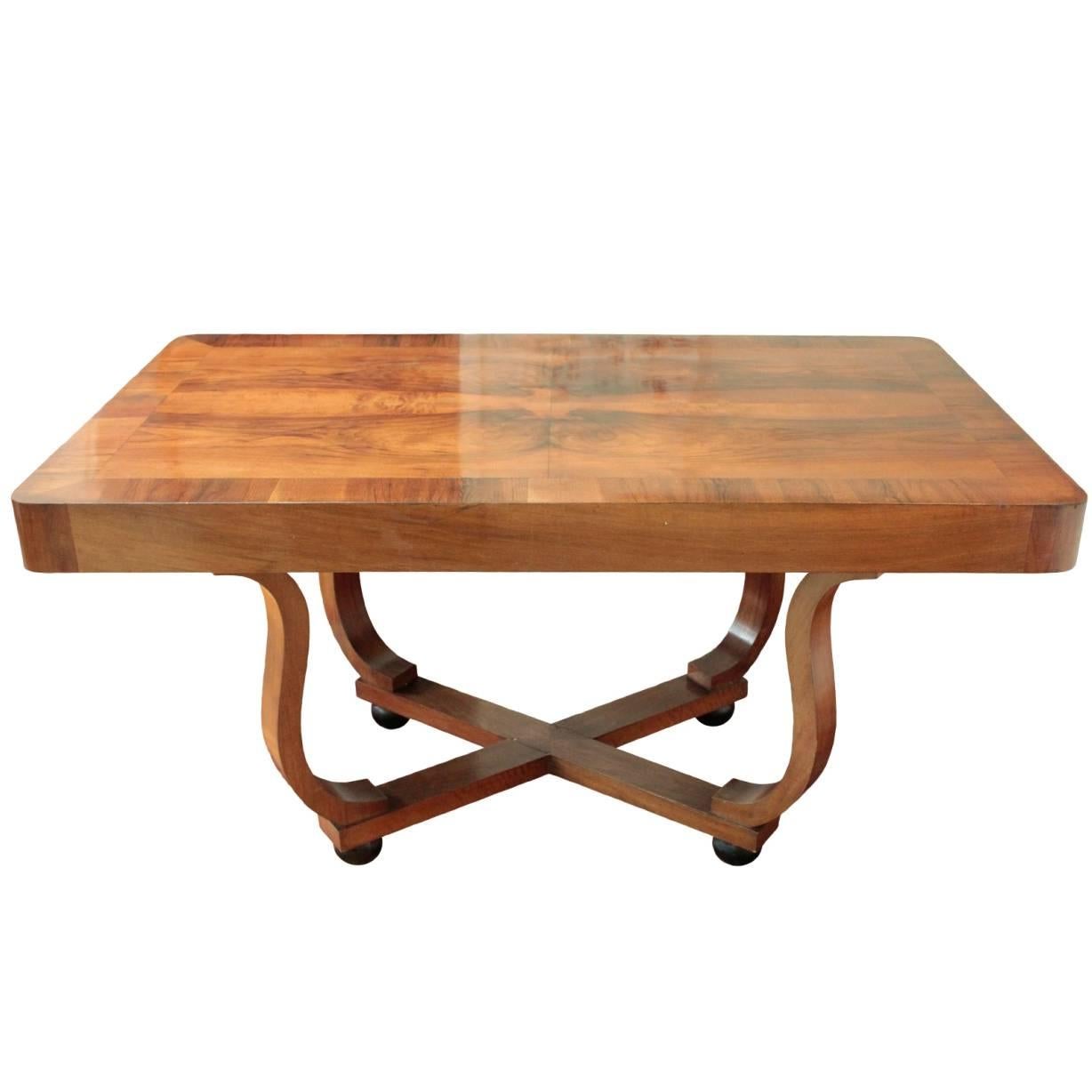 French Art Deco Period Rectangular Dining Table For Sale