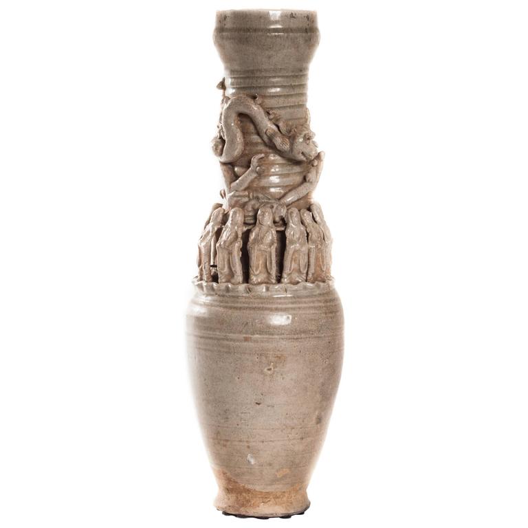 Chinese Sung Dynasty Qingbai Funerary Urn For Sale