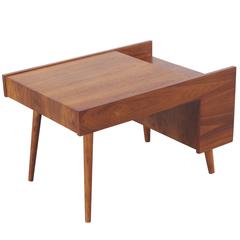 Vintage Walnut Magazine / Side Table by Milo Baughman