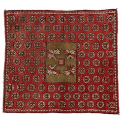 Antique Russian Karabagh Square Rug with Traditional Modern Style