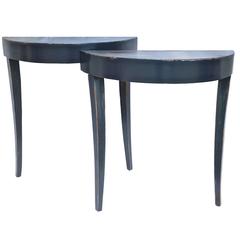 Petite Console Pair in Slate Grey