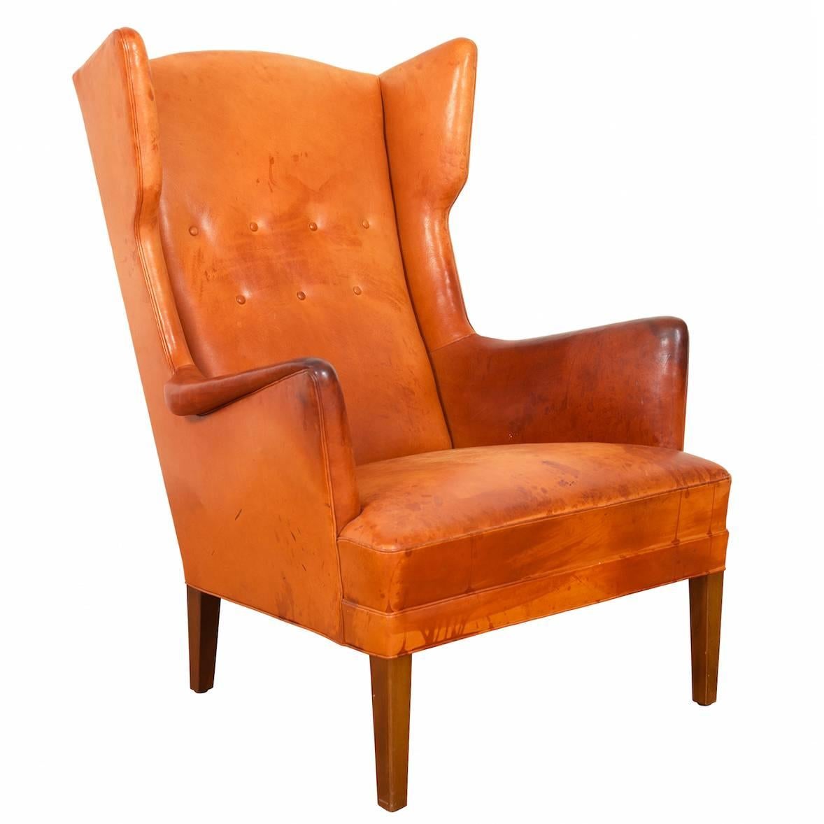 Rare Wing Chair by Frits Henningsen