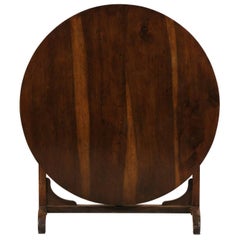 French Wine Tasting Table of Solid Walnut Wood, Beautiful Wood Grain and Patina
