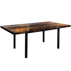 Milo Baughman for Directional Rare Striped Wood Table