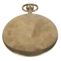 Polished Solid Bronze Pocket Watch Paperweight by Carl Aubock