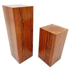 1966 Harvey Probber Custom Rosewood Pedestal Tables, Set of Two