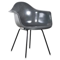Retro Eames Elephant Hide Grey Dax Dining Chair for Herman Miller