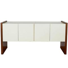 Milo Baughman Lacquer and Wood Sideboard for Thayer Coggin