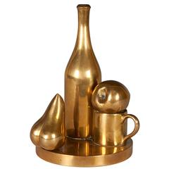 Paul Suttman Bronze Still Life for J. Walter Thompson Co., Signed and Dated