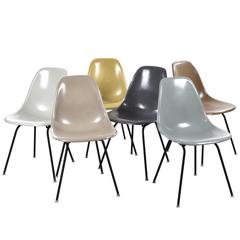 Retro Set of Six Eames DSX Dining Chairs for Herman Miller