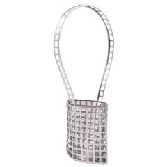 Wiener Werkstätte, Josef Hoffmann, Rare Silver Flower Basket, circa 1905, Vienna