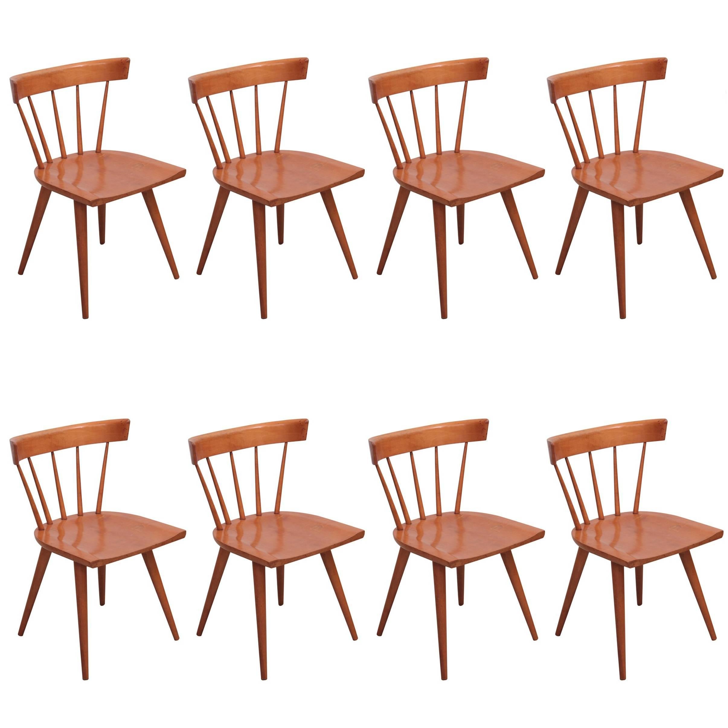 Set of Eight Paul McCobb Spindle Back Chairs for Winchendon, USA, 1950s