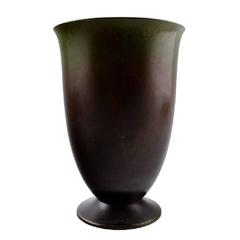 Just Andersen Light Bronze Vase, Model Number LB 1594, 1930-1940s