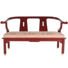 James Mont Style Asian Modern Chinoiserie Settee by Century 6