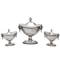 Set of Three English Silver Plate Sauce Tureens 3