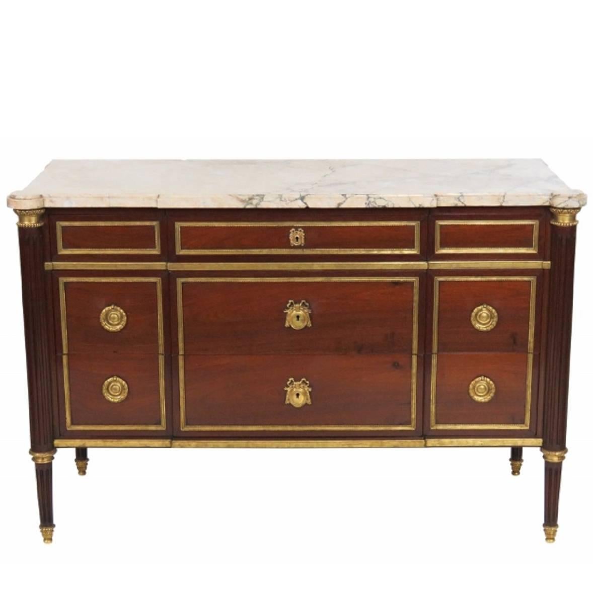 Jansen Louis XVI Style Bronze-Mounted Commode Foyer Chest