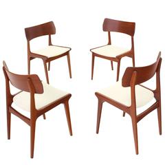 Set of Four Danish Mid-Century Modern Dining Chairs 1