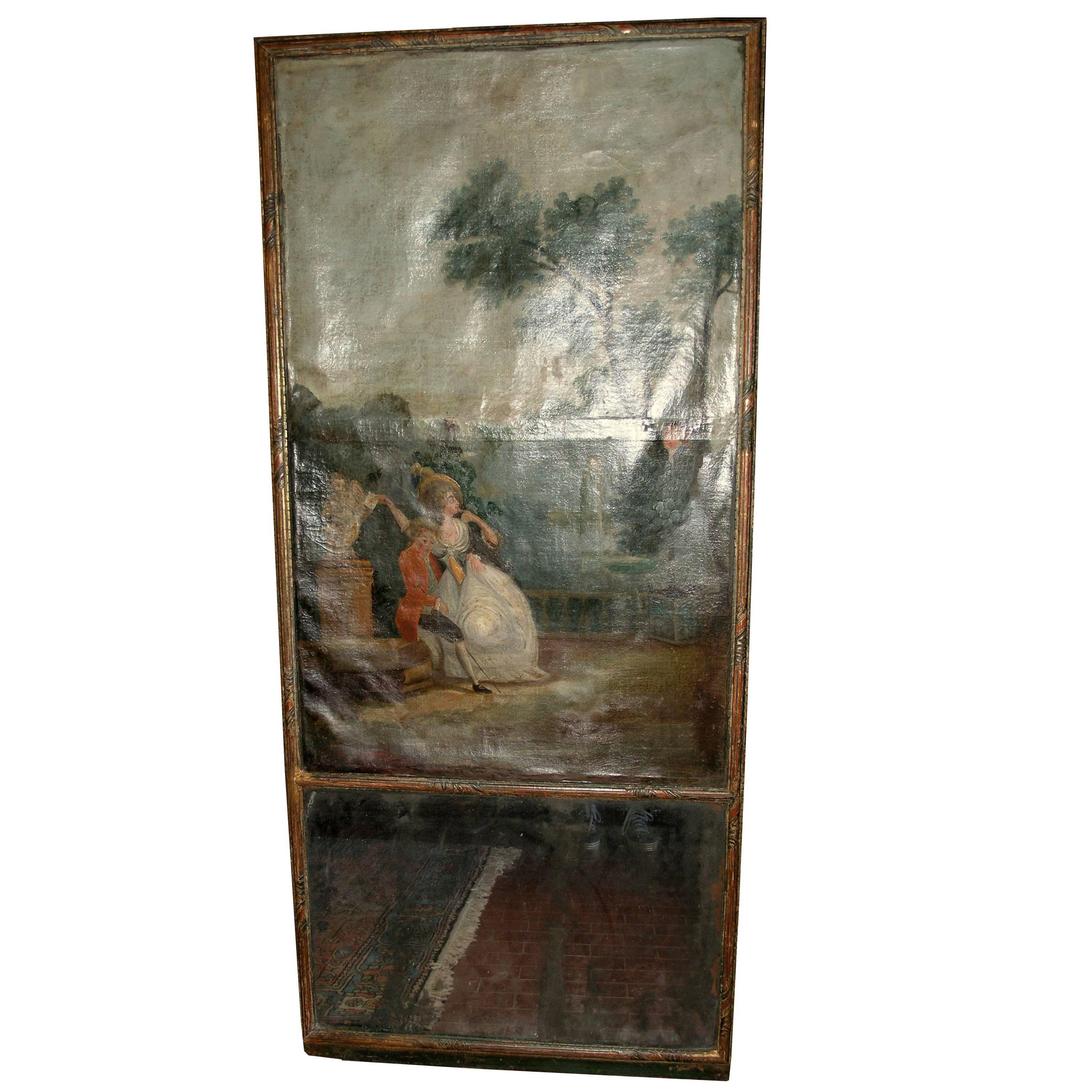 Antique Mirror with Decorated Decoration