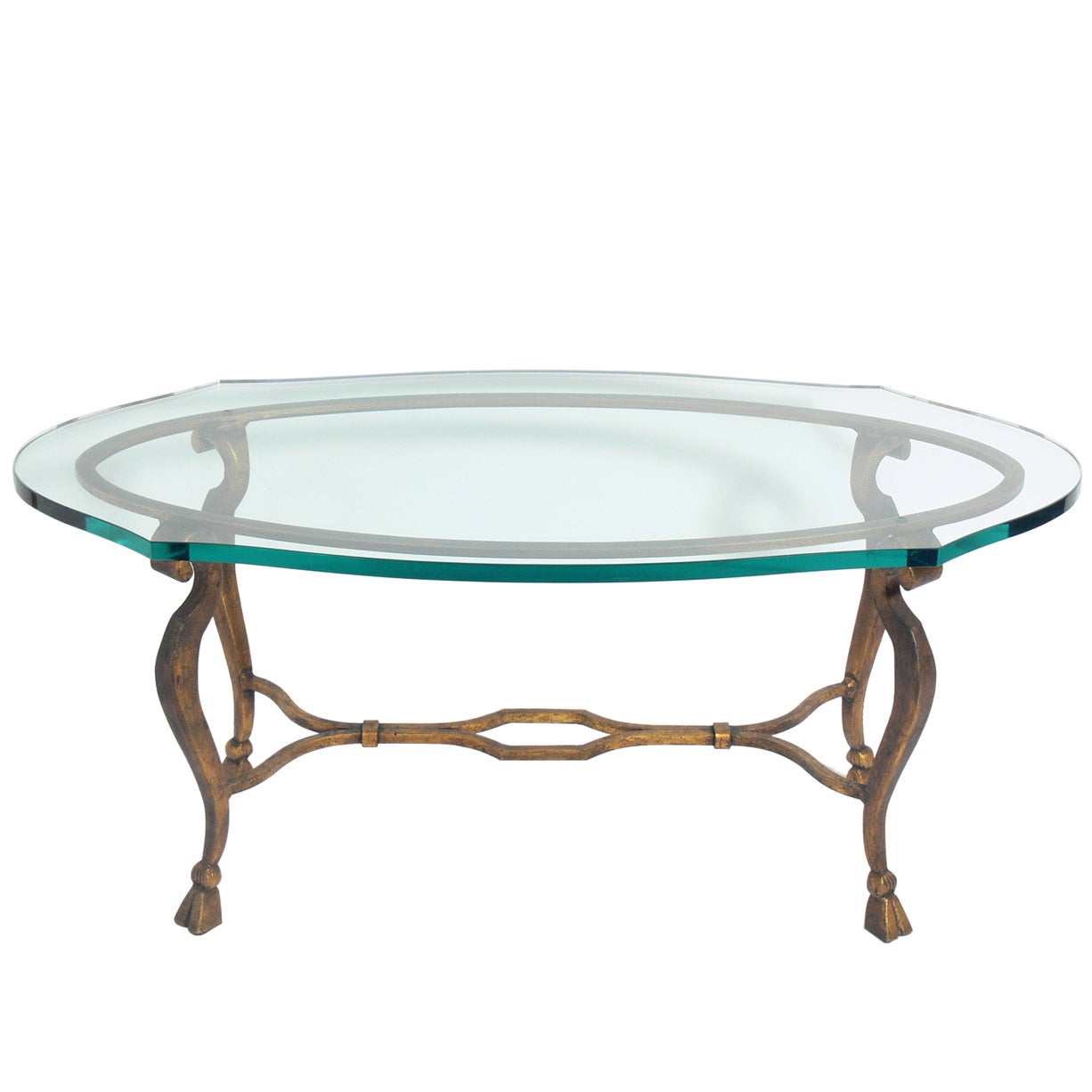 Elegant Gilt Metal Oval Coffee Table Im Angebot Bei 1stdibs - Elegant Gilt Metal Oval Coffee Table Im Angebot Bei 1stdibs