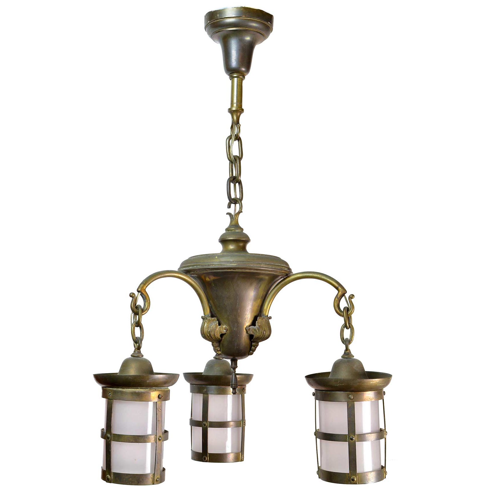 Brass Chandelier, Lantern For Sale at 1stDibs