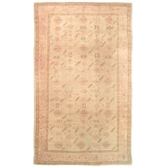 Antique Oushak in Peach Tones