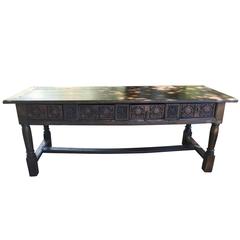 Spanish Baroque Console Table in Chestnut