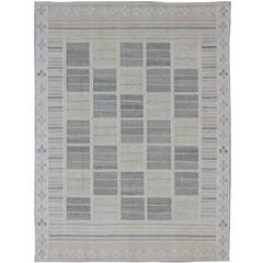 Large Modern Scandinavian/Swedish Geometric Design Rug 9