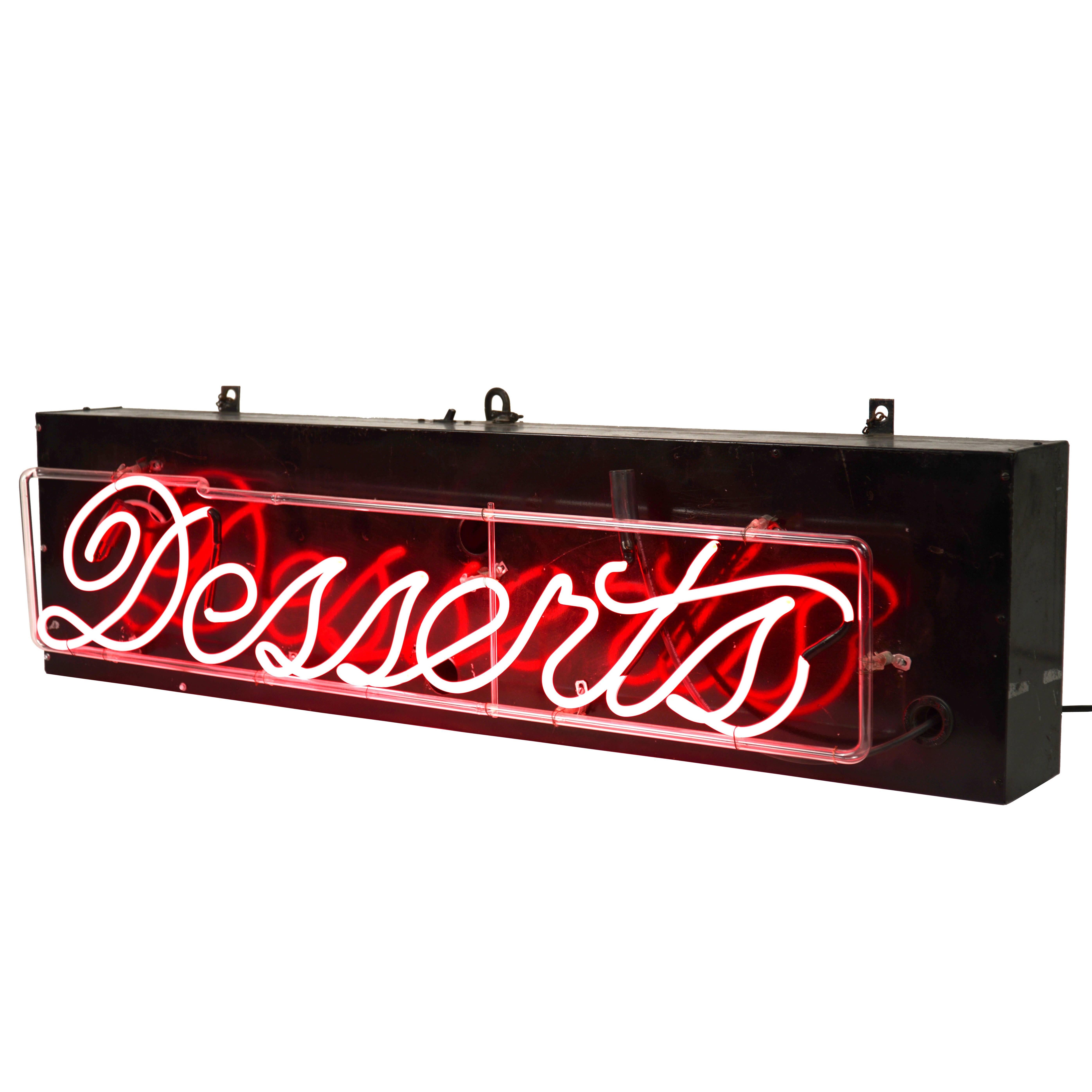 Vintage Neon Desserts Sign