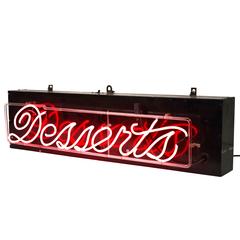 Vintage Neon Desserts Sign