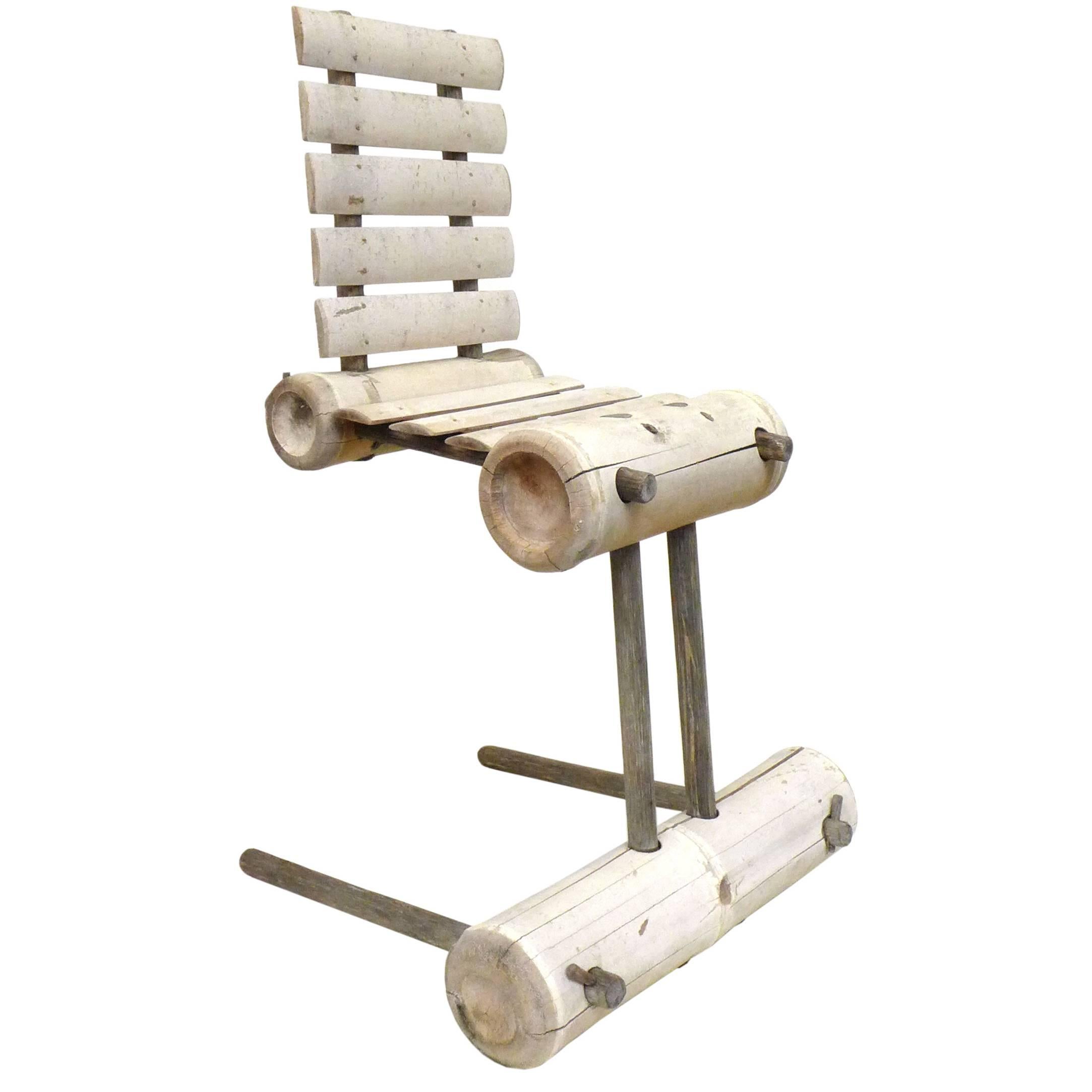 Primitive Japanese Bamboo Chair im Angebot