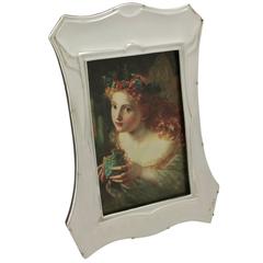 Sterling Silver Photograph Frame, Art Nouveau Style, Antique George V 1