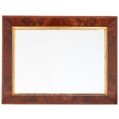 Swedish Empire Figured Mahogany Mirror