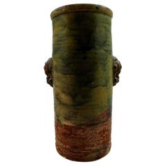 Unique Patrick Nordstrom, a Cylindrical Stoneware Vase, 1926