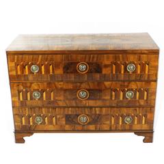 Louis Seize Chest of Drawers, Louis XVI, circa 1800, Walnut and Fine Woods