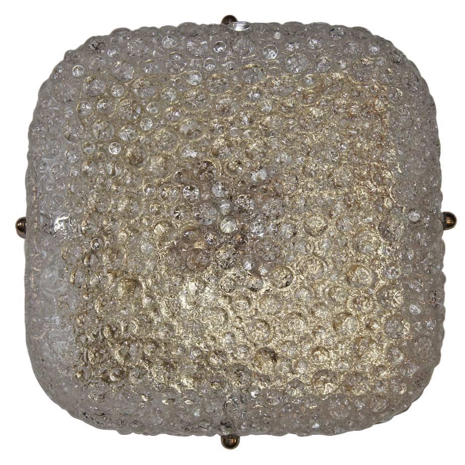 Square Molded Glass Light Fixture
