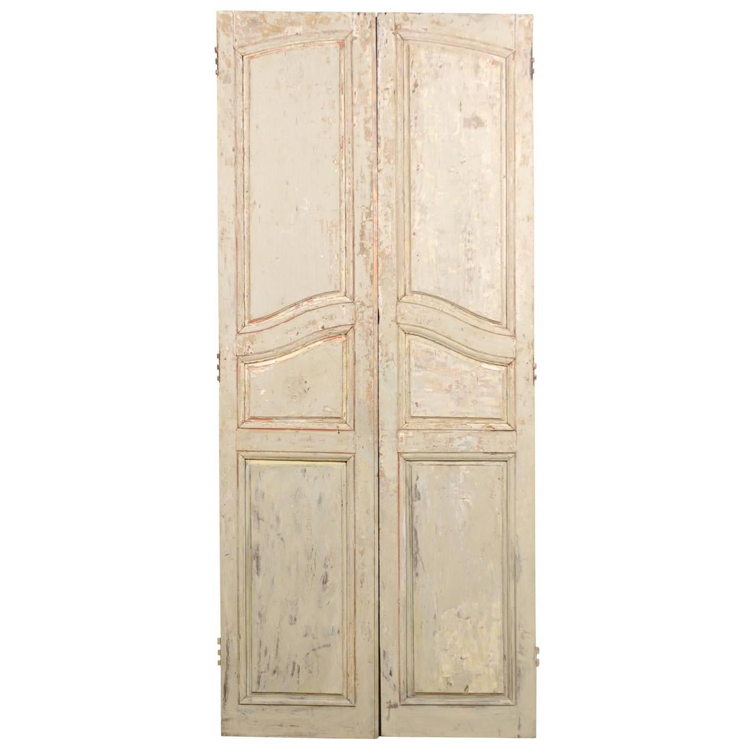 Paar französische Holztüren aus dem frühen 19. Jahrhundert