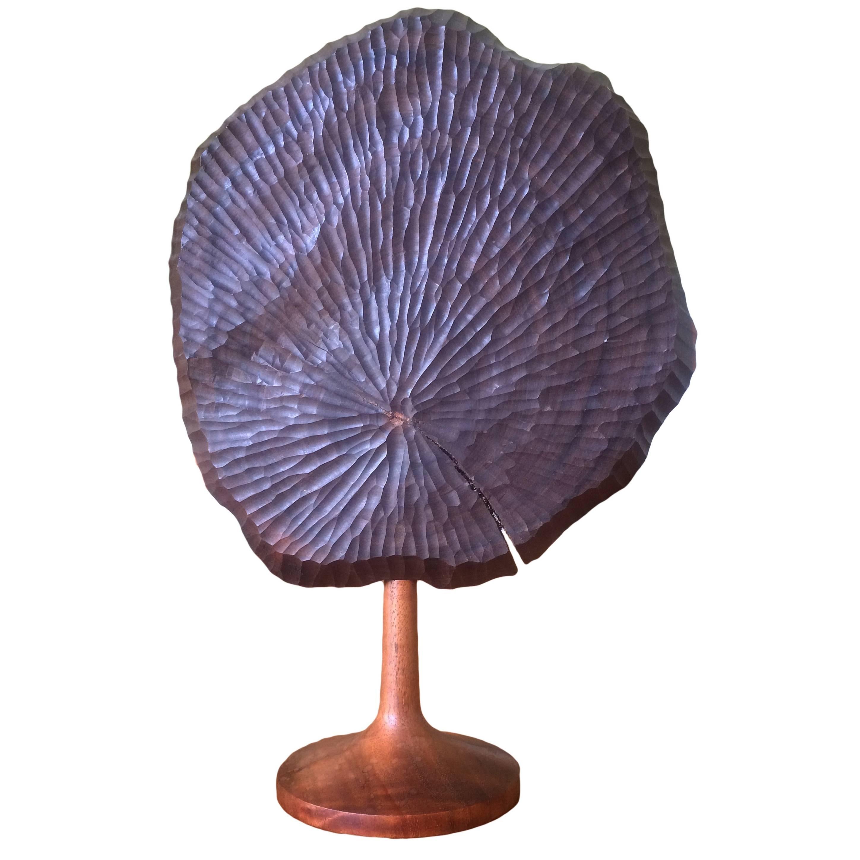 Jerry Glaser Studio Made Carved Walnut Sculpture For Sale