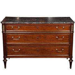 Directoire Mahogany and Brass-Mounted Commode