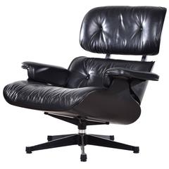 Vintage Eames Black Lounge Chair for Vitra